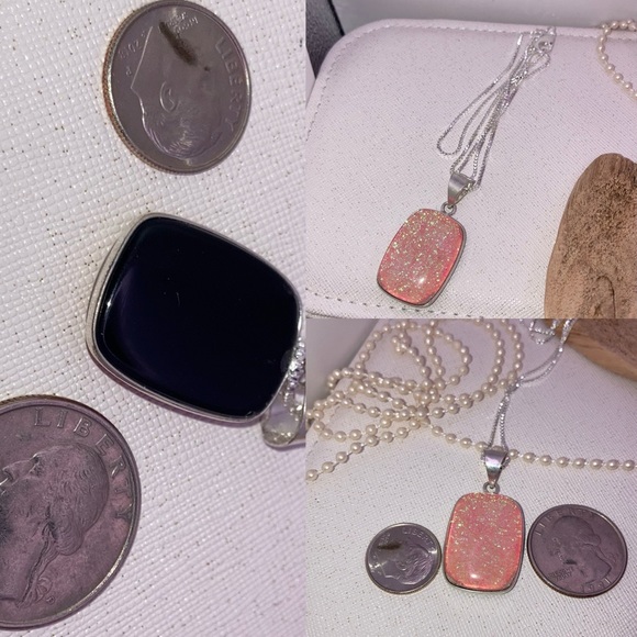 Triplet Fire Opal Gemstone Handmade Pendant Necklace - Picture 2 of 7